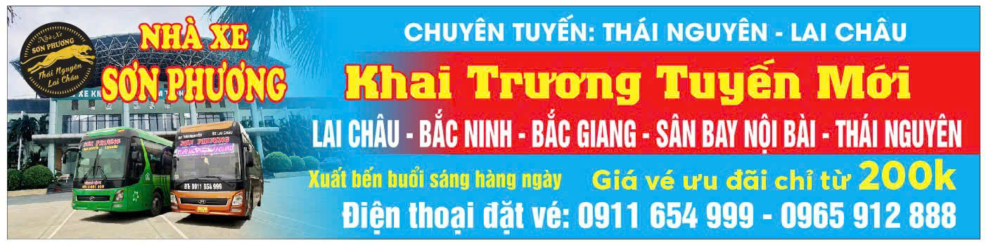 Xe khách Sơn Phương Nội Bài đi Lai Châu. Đặt vé ngay !