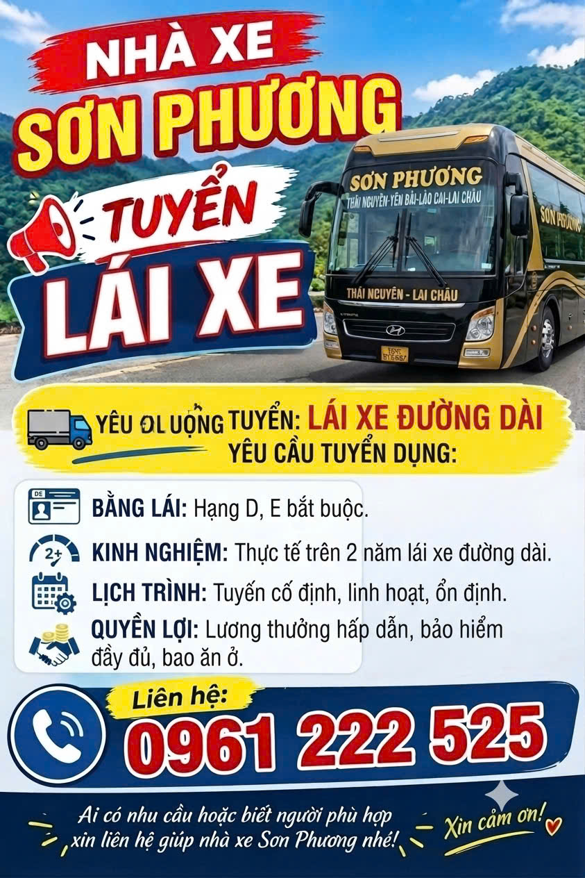 TUYỂN DỤNG NHÂN VIÊN LÁI XE 2026