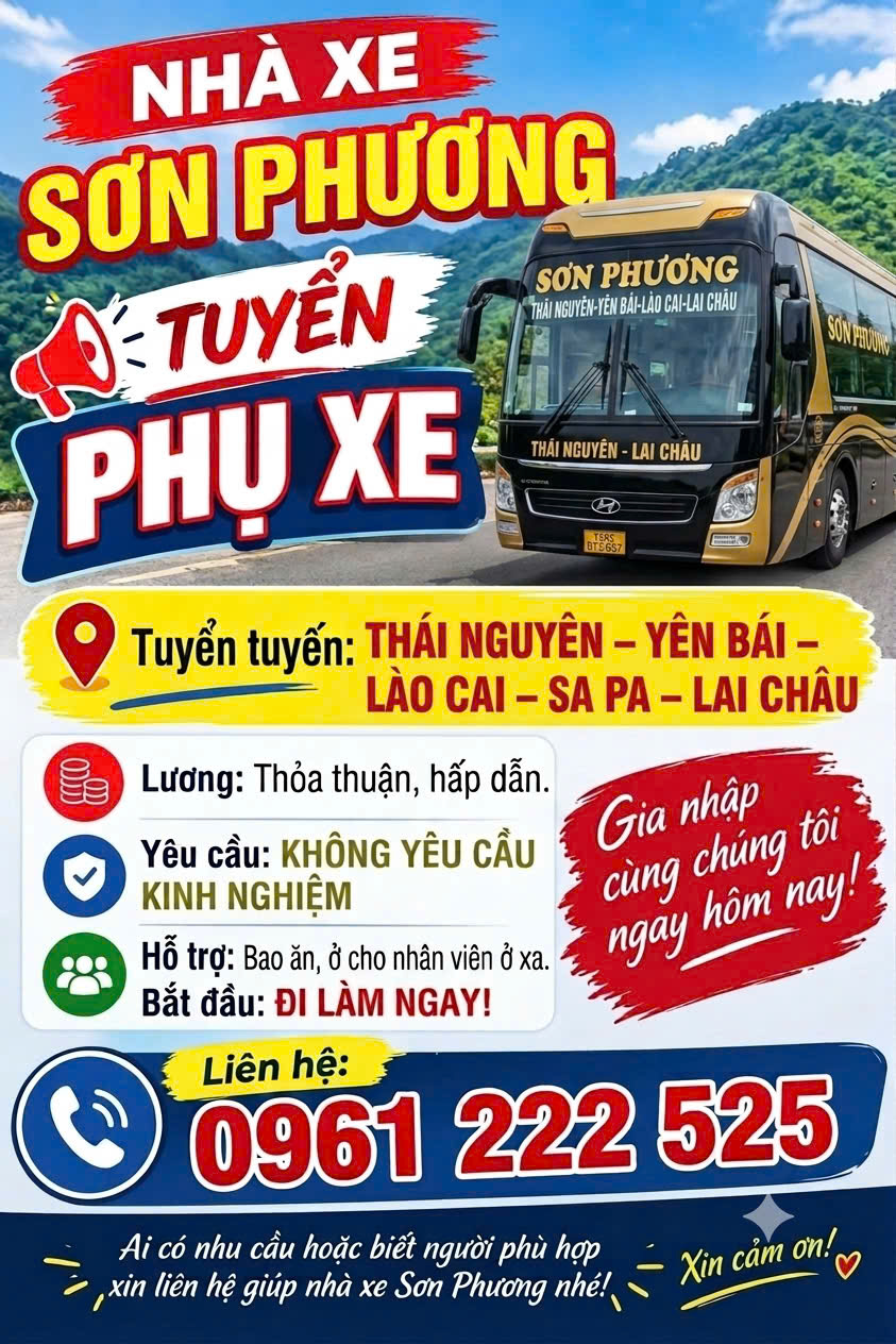 TUYỂN DỤNG NHÂN VIÊN PHỤ XE 2026