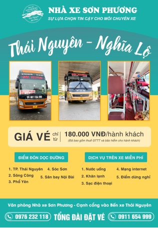 Son Phuong Bus from Noi Bai Airport to Mu Cang Chai Yen Bai. Booking now