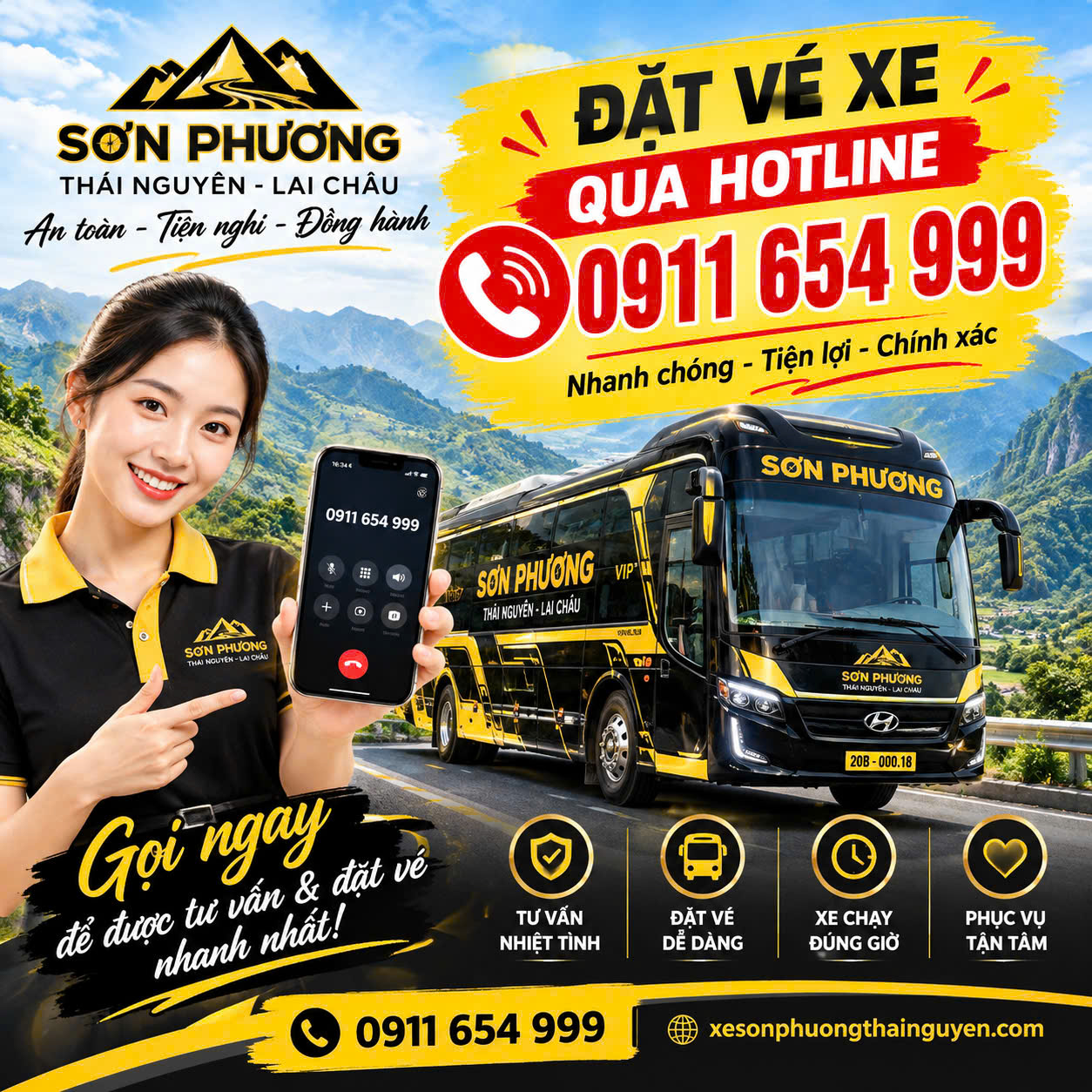 Tuyến 5: BẮC NINH ⇌ MÙ CANG CHẢI - LÀO CAI - SA PA - LAI CHÂU